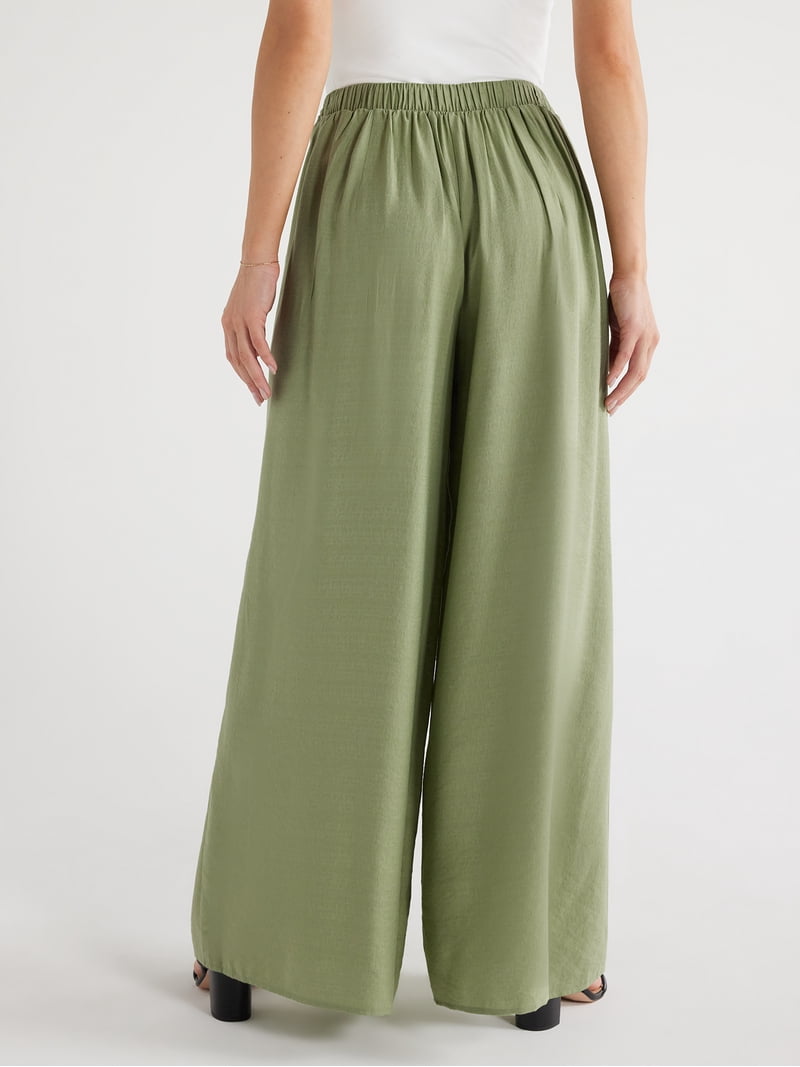 Sofia Jeans by Sofia Vergara Women's Petal Hem Palazzo Pants, Wide