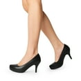 thumbnail image 6 of BURUDANI Tiffany Women's Classic Elegant Versatile Low Stiletto Heel Dress Platform Pumps Shoes, 6 of 7