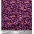 thumbnail image 1 of Soimoi Purple Georgette Viscose Fabric Leaves & Clover Flower Clip Art Decor Fabric Printed Yard 42 Inch Wide, 1 of 3