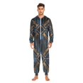 thumbnail image 3 of FORMRS Onesies Pajama for Adults Unisex Hoodie Winter Jumpsuit One Piece Sleepwear, Sizes S-2XL, Elegant Geometric Pattern, 3 of 7