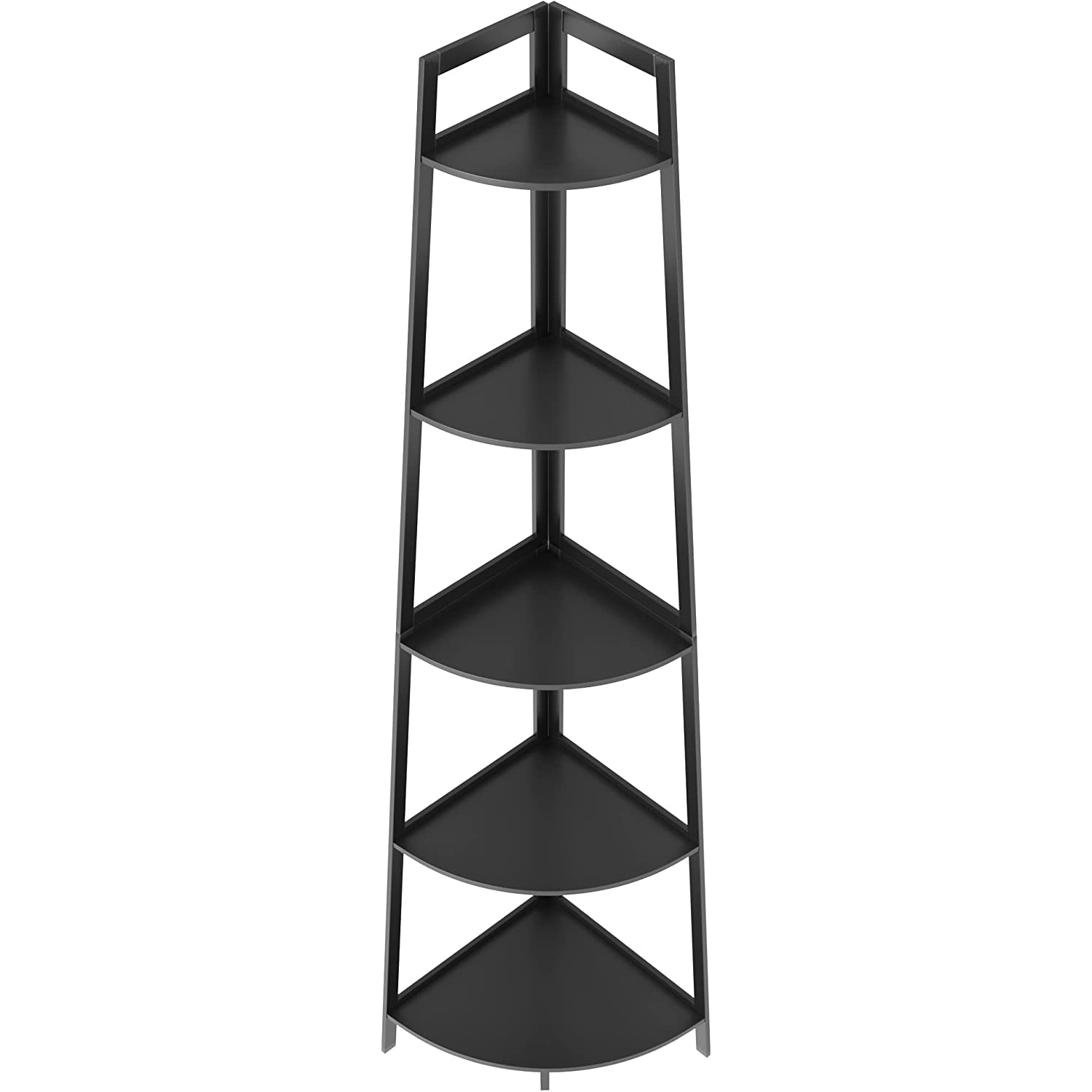 Corner Shelf 70 Inch Tall Bookshelf 5 Tier Industrial Corner Bookcase