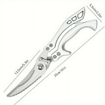 

EASTIN Stainless Steel Chicken Bone Shears with Automatic Spring Back – Ergonomic Aluminum Handle Rust-Resistant Easy to Clean Durable Kitchen Tool for Home Cooking and Meal Prep