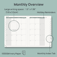thumbnail image 4 of POPRUN Academic Planner 2026-2027, 6.5"x 8.5", (Jul.26-Jun.27) Weekly Monthly Appointment Book with Hourly Time Slots, Hardcover & Monthly Tabs, 100GSM Thick Paper - Midnight Green, 4 of 9