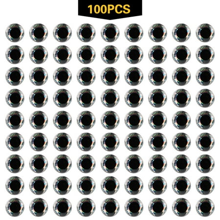 100pcs 3mm - 12mm 3D Epoxy Fishing Eyes Pupil Fishing Lure Eyes for Making Fishing Bait Fly Tying Streamers Lures