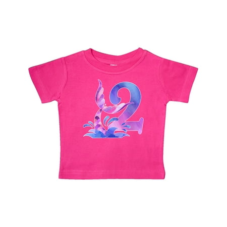 

Inktastic 2nd Birthday Mermaid Tail Gift Baby Boy or Baby Girl T-Shirt
