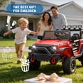 thumbnail image 6 of 24V Kids Ride On Car with Remote Control, 400W Power Motors, 4 Wheels Suspension Toy Car for Kids, Bluetooth, USB, Music, LED Lights, Power Display, Electric Car for Kids Ages 3+, Red, 6 of 7