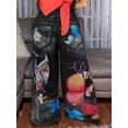 thumbnail image 5 of Women'S Summer High Waist Floral Print Loosse Wide Leg Pants with Pockets Black L, 5 of 6