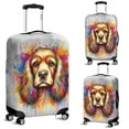 thumbnail image 2 of Watercolor Drip Cocker Spaniel Pop Art Colorful Portrait Artwork Travel Luggage Cover Cockers Dog Lover Gifts Suitcase Dust Protective Decor - 01009, 2 of 5