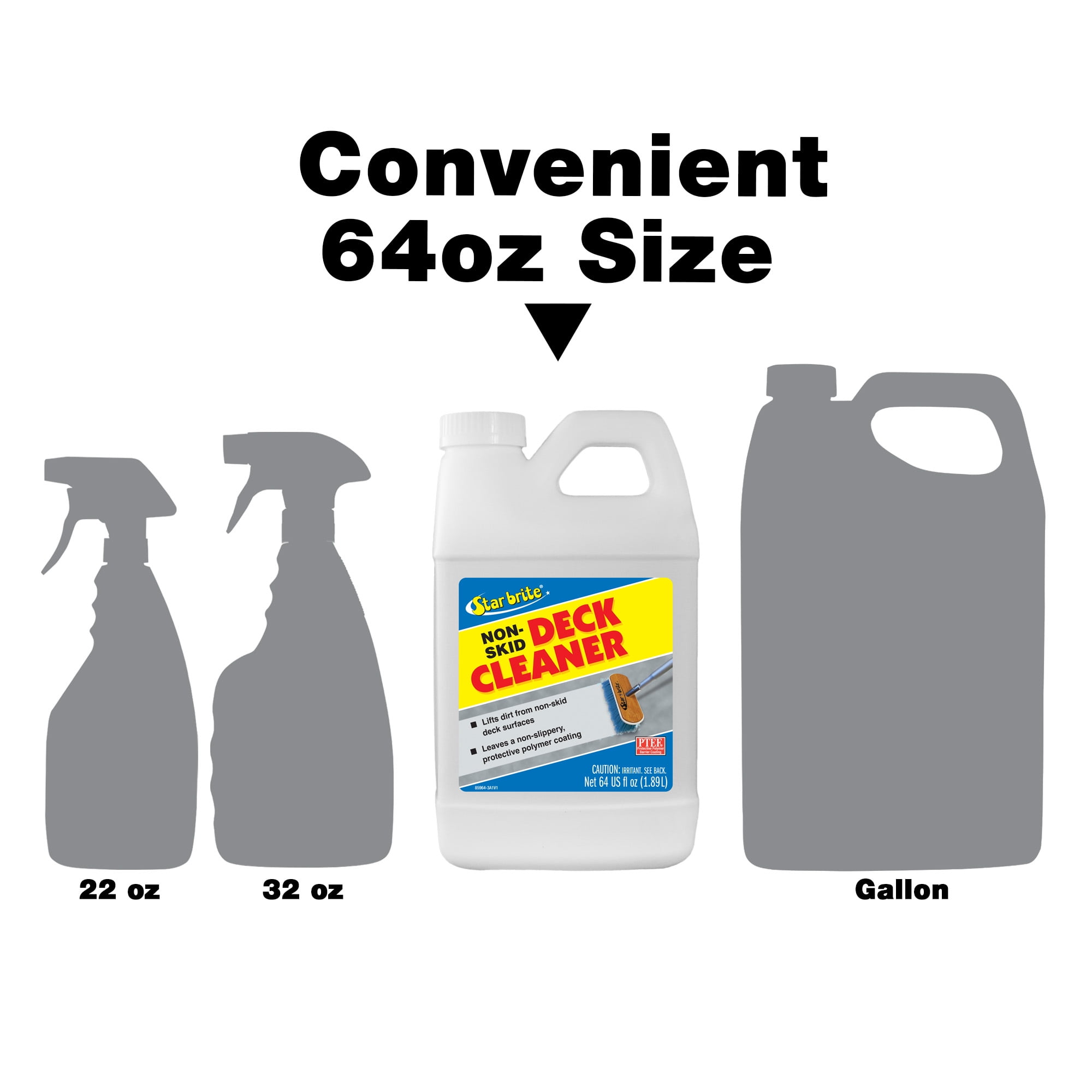 STAR BRITE Non-Skid Deck Cleaner & Protectant -Ultimate Boat Deck Wash - Protects Against Future Stains & UV - Ideal for Fiberglass, Vinyl, Plastic, Painted & Metal Surfaces (085964)