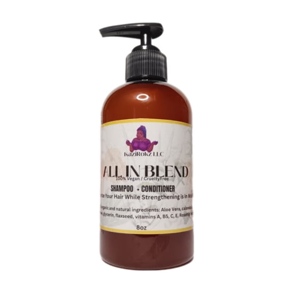 All In Blend Shampoo & Condition 100% Vegan / Cruelty Free 8oz.