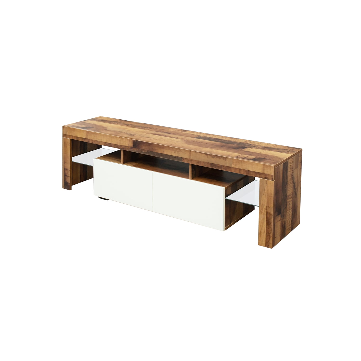 Kepooman Mid-Century TV Stands for Home, LED TV Stand for Living Room, Farmhouse TV Stands for 65 Inch TV for Dining Room, White Kepooman Mid-Century TV Stands for Home, LED TV Stand for Living Room, Farmhouse TV Stands for 65 Inch TV for Dining Room, White