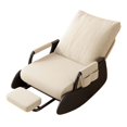thumbnail image 2 of veasfak Upholstered Rocking Chair Lazy Sofa for Garden Patio Living Room Front Porch Beige Black, 2 of 9