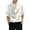 L360-White, variant on xfsWaSs Summer Men's Short Sleeve Shirts Ice Silk Drape Fashion Casual Tops Collarless Asymmetric Button Closure Blouses Streetwear Stylish Shirts