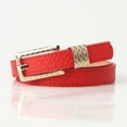 thumbnail image 2 of Elegant Women's Reversible Leather Belt with Classic Alloy Buckle for Everyday Casual Wear and Denim Styling, 2 of 3