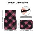 thumbnail image 2 of Crystal Fleece Car Floor Mats Set Of Four - Bottom Injection Molded For Easy Installation To Prevent Interior Contamination Suitable For Most Cars Argyle Plaid Darkorchid_3, 2 of 7
