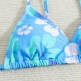 thumbnail image 6 of Swimsuits For Girls Swimsuit For Teens Teen Girls Swimsuits 3 Piece Bikini Sets Tropical Floral Bikini Sets Girls' Swimwear with Cover Up Skirt Blue 10-12 Years, 6 of 7