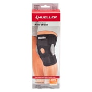 Mueller Adjustable Hinged Knee Brace, Black, One Size Fits Most