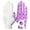 Purple, variant on Golf Gloves Women Left Right Hand Leather with Ball Marker Value Pack, Colored Glove for Ladies Right Left Handed Golfer All Weather Grip