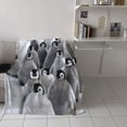 thumbnail image 4 of LHSHID Penguin Throw Blanket Warm Fuzzy Plush Bed Blanket Fleece Flannel Blanket Cute Penguins Family Fun Art Lightweight Blanket Throw for Sofa Bed Couch 30"x40", 4 of 7