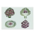 thumbnail image 1 of Artichoke Cutting Board, Vegetables from Various Angles Agriculture Diet Food Watercolor Set, Decorative Tempered Glass Cutting and Serving Board, Large Size, Magenta and Fern Green, by Ambesonne, 1 of 1