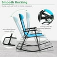 thumbnail image 5 of Costway Patio Camping Rocking Chair Folding Rocker Footrest Lightweight Outdoor Blue, 5 of 8
