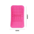 thumbnail image 2 of Makeup Brush Cleaner Mat, Make up Brush Cleaner Mat Pad, Silicone Brush Cleaning Mat, Paint Brush Cleaner Tool with Back Strap, Beauty Makeup Washing Tool Makeup Brushes for All Brushes （Round Mint, 2 of 9
