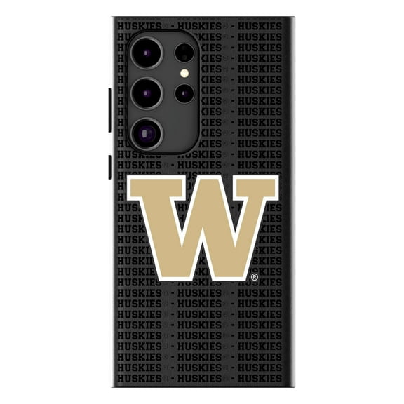 Keyscaper Washington Huskies Text Backdrop Galaxy Magnetic Bump Case
