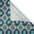 thumbnail image 3 of Ambesonne Boho Kitchen Curtains, Flower Motif Squares, 55"x45", Pale Orange Night Blue, 3 of 3