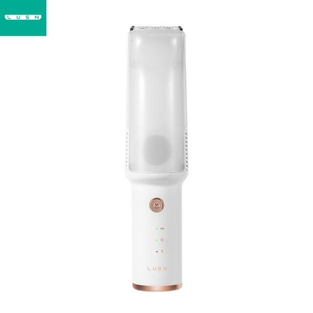 LUSN LUSN Cordless Hair Trimmer with Suction Function, R-Shaped Ceramic Blade, 10000 RPM Motor, IPX7 Waterproof, USB Rechargeable for Adults and Kids, White/Green Options