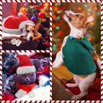 thumbnail image 5 of Disfraz de Navidad verde para mascota, disfraz de gorro navideño con bufanda y capa Rojo Verde, 5 of 5