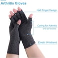 thumbnail image 3 of 1 par de guantes de compresión sin dedos para artritis, soporte para muñeca para osteoartritis reumatoide, alivia el dolor de manos (talla S, gris), 3 of 4