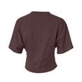 thumbnail image 5 of Qgtaibl Womens Cinched Waist T-Shirts Summer Short Sleeve Crewneck Crop Tops Solid Color Going Out Tees Brown XL, 5 of 5