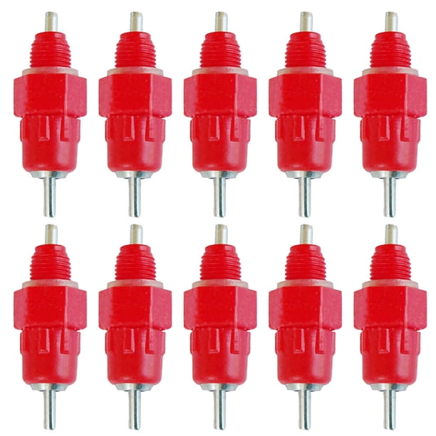 Xihbxyly Bebederos Automáticos de Acero Inoxidable para Aves de Corral, de Fácil Instalación, con Suministro de Agua Fresca, para Aves de Corral y Gallinas, Juego de 10 Unidades, Ideal para Todas Las