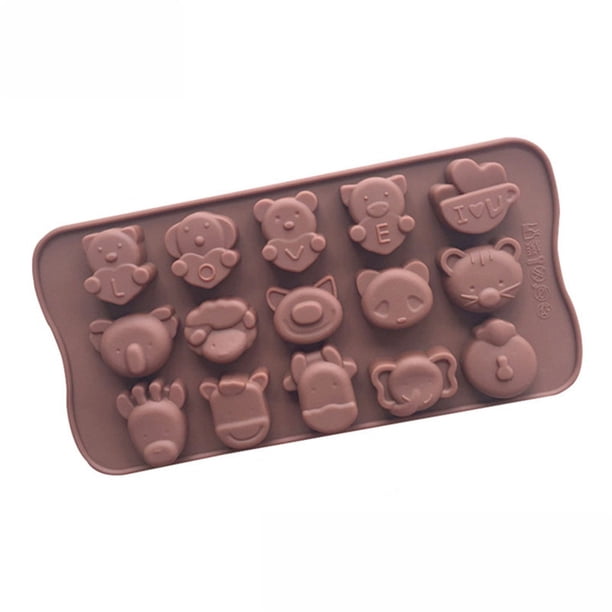 Wosthever Molde antiadherente de silicona para pastel de 15 rejillas, bandeja de hielo, Fondant, galleta, postre, horneado, moldes para galletas, Herramientas y accesorios para hornear TYPE1
