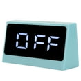 thumbnail image 4 of Reloj despertador digital LED, silencioso, inteligente, con temperatura, fecha, luminoso, pantalla grande, espejo de maquillaje de escritorio (azul), 4 of 14
