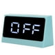 thumbnail image 4 of Reloj despertador digital LED, silencioso, inteligente, con temperatura, fecha, luminoso, pantalla grande, espejo de maquillaje de escritorio (azul), 4 of 14