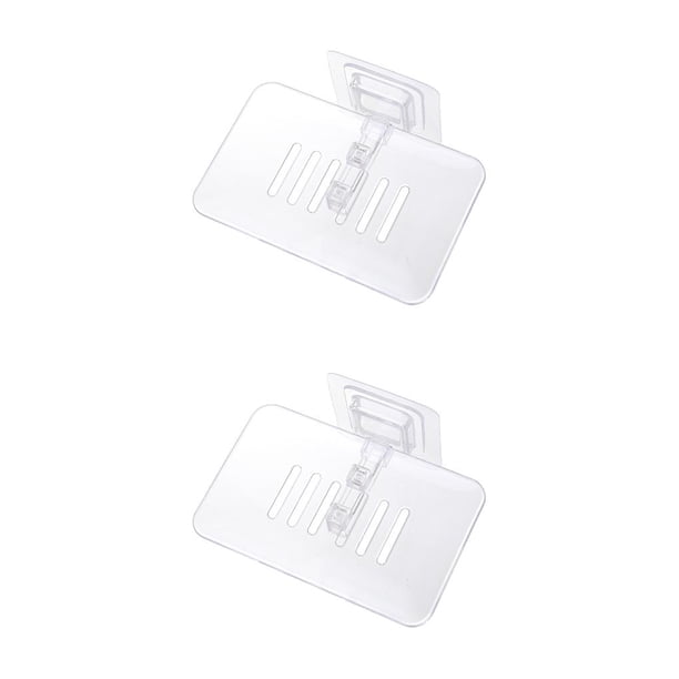 Injueey Soporte para baño, estante autoadhesivo para pared, soporte de drenaje para organización de platos de secado Type1 NO1