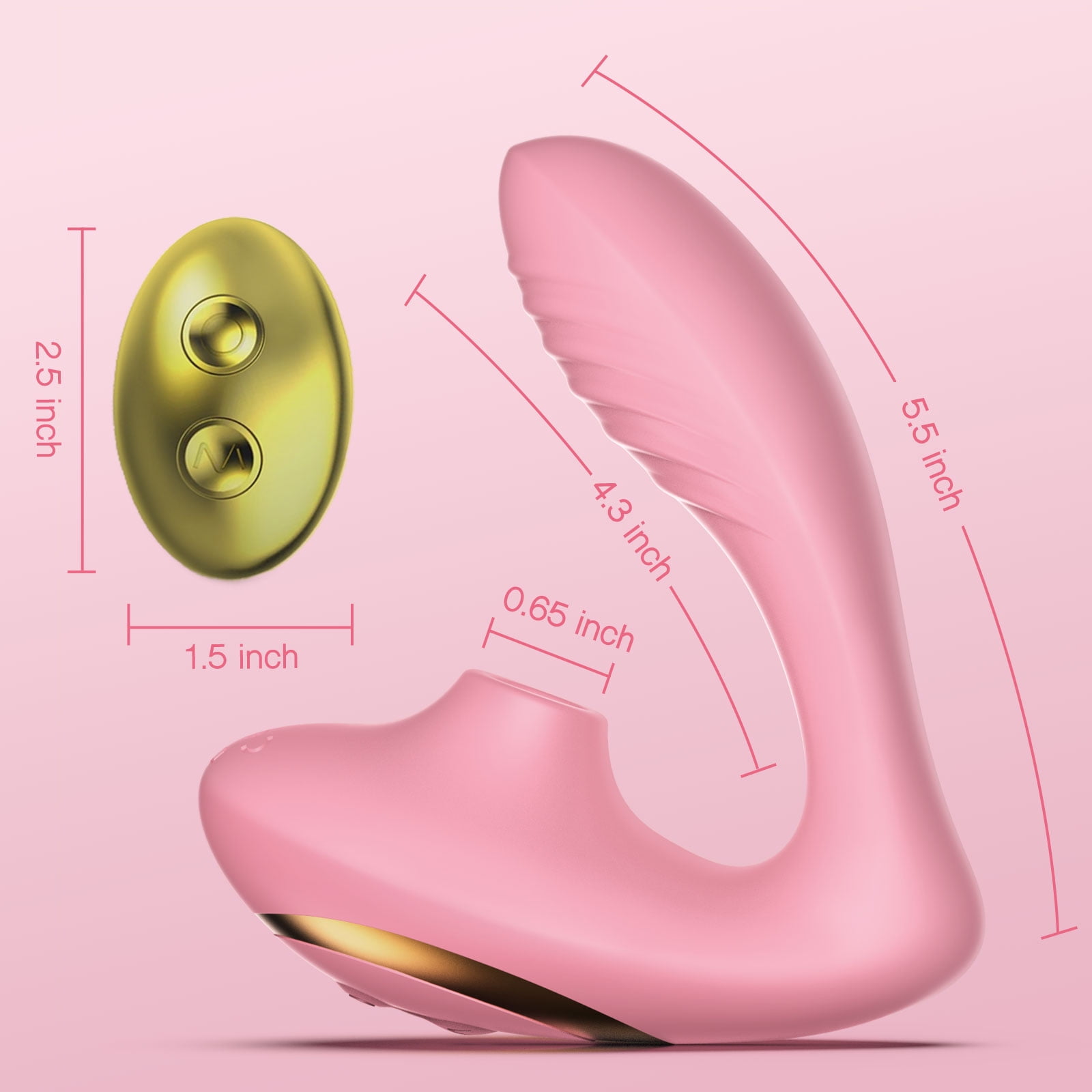 Tracy's Dog OG PRO Clitoral Sucking Vibrator With Pleasure Air, G-Spot  Vibration & Remote - Light Pink, Silicone, Rechargeable