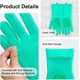 thumbnail image 5 of Guantes mágicos de silicona reutilizables con cepillo de limpieza, herramienta de cocina para limpieza, hogar, lavavajillas, coche, (1 par) (verde), 5 of 5