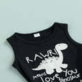 thumbnail image 4 of Boys Sets Letter Crew Neck Sleeveless Vest Tree Shorts, 4 of 6