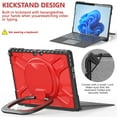 thumbnail image 3 of SaniMore for Microsoft Surface Pro 9 13" 2022 Case Support Keyboard Connection, Soft TPU & Rugged PC Cover with Handle & 360° Rotatable Kickstand Small Lock Full Body Protective Shell, Red, 3 of 12