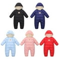 thumbnail image 5 of BULLPIANO 0-12 Months Baby Boys Girls Snowsuit Romper Puffer Jacket Infant Fleece Thick Warm Jumpsuit Outwear, 5 of 5
