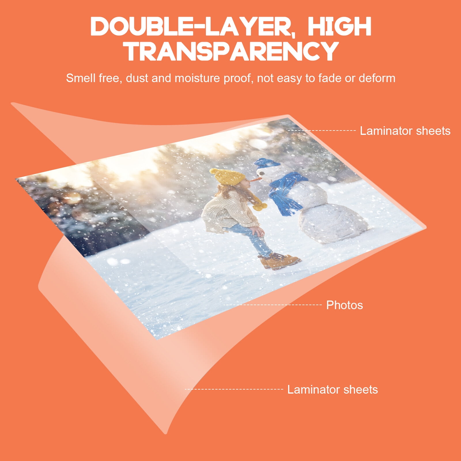 1000 Pack Thermal Laminating Pouches Clear Laminating Sheets Plastic Laminating Paper Hot Glossy Laminator Pouches Office Laminating Supplies for Letter Photo Card ID Badge