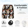 thumbnail image 5 of Daiia Cute Dog Panda Mens Swim Trunks Swim Shorts Quick Dry Swim Shorts with Mesh Lining Pockets-Small, 5 of 9