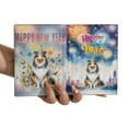thumbnail image 3 of Happy New Year with Collie Fireworks Holiday Xmas Winter 2025 Travel Passport Wallet Collie Dog Lover Gifts Idea PU Leather Passport Holder Cover - 00025, 3 of 5