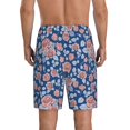 thumbnail image 2 of JUNZAN Rose Flowers Pattern Sleep Pajama Shorts for Men,Men's Pajama Bottoms,Sleepwear,Pj Shorts, 2 of 7