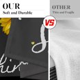 thumbnail image 3 of Sunflower Kitchen Curtains Summer Bees Window Curtains Valance and Tier Set 36 Inch, Watercolor Sunshine Rod Pocket Short Tier Curtain, Black Background Small Kitchen Decor, 3 of 6
