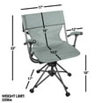 thumbnail image 6 of Zenithen Outdoor 360 Degree Portable Lawn Swivel Camping Chair w/ Arms, Smoke Grey, 6 of 7