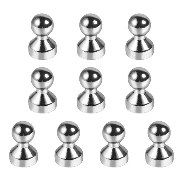 10 chinchetas magnéticas para pizarra.