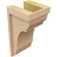 thumbnail image 5 of 6"W x 6"D x 12"H Wide Bryant Rough Cedar Woodgrain TimberThane Corbel, Primed Tan, 5 of 6